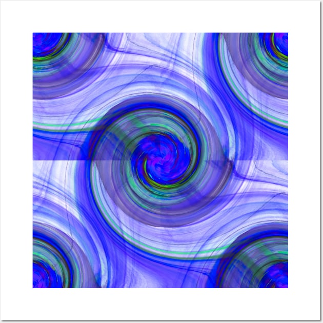 abstract cyclonic twist in blues Wall Art by hereswendy